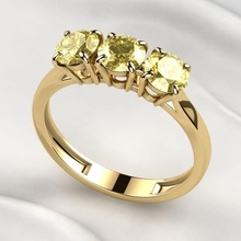 5mm gems gold ring rhino jewel jewelry 3dprint printable sapphire citrine gem diamond brilliant wedding engagement fashion precious luxury marriage rings 3d print model - Mito3D