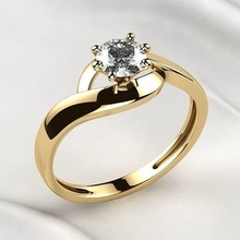 5mm gemstone gold ring jewel gem rhino rhodium plating 3dprint print diamond wedding engagement brilliant ruby sapphire emerald citrine branch fashion jewelry rings 3d print model - Mito3D