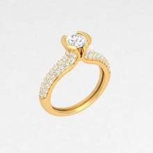 5mm solitaire mariage bague 3d modèle rendre stl 3dm uni précieux anneaux sterling Canada paver réglage Halo diamant bijoux Etats Unis 3d print model - Mito3D