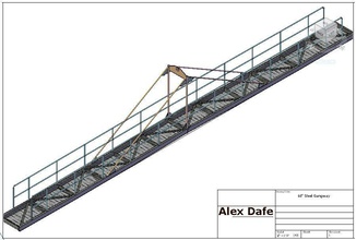 60 feet gangway marine bargecrossing bargegangway platform marineplatform science engineering 3d print model - Mito3D