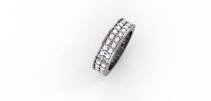 61 gem ring jewelry silver gold diamond wedding engagement jewel fashion rings 3D print model - Mito3D