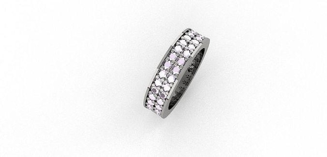 61 gem ring jewelry silver gold diamond wedding engagement jewel fashion rings 3d print model - Mito3D