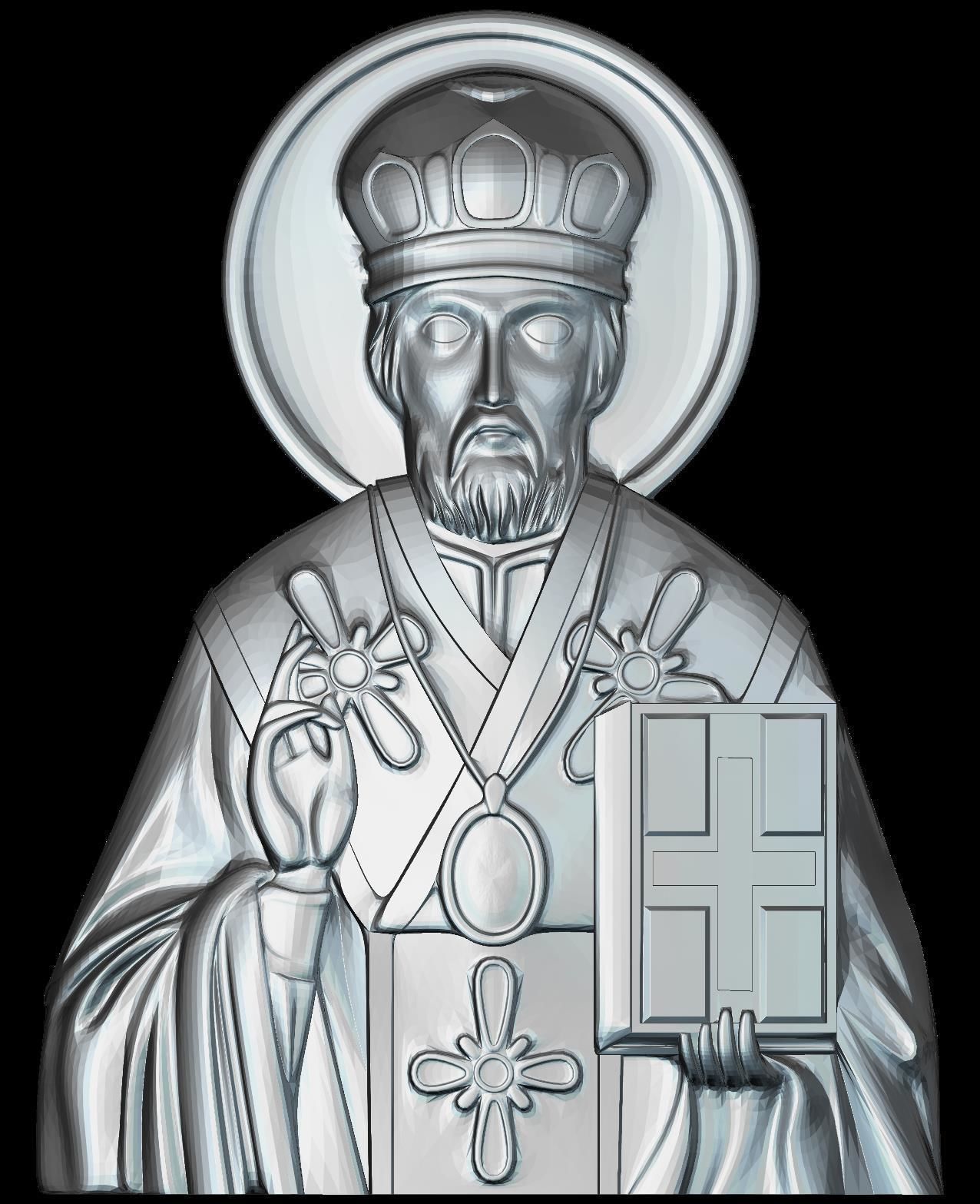 67 religion icon saint nicholas jewelry 3d stl model cnc router christ jesus religious pendants 3D print model - Mito3D