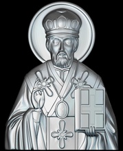 67 din simgesi saint nicholas takı simge 3d stl model cnc yönlendirici Mesih İsa dini kolye 3d print model - Mito3D