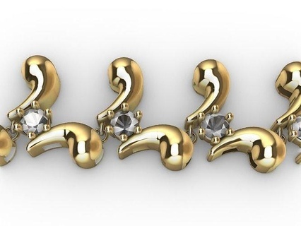 6 butterfly bracelet chain link stl verified jewellery jewelry printable diamond ring fashion prototyping 3d stylish design bangle designer statement cuff charm necklace bracelets 3d print model - Mito3D