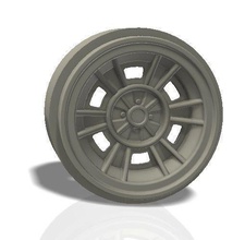 6 double spokes rim - print model vehicle car racing wheel spare slot race tire classic hobby diy automotive 3d print model - Mito3D