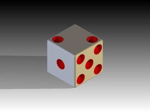 6 faced die games-toys dice games cool fun toys 3d print model - Mito3D
