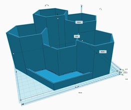 Ekici kendini sulama 6 parça ev ekici pot doğa masa dekor 3d print model - Mito3D