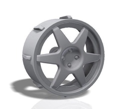 6 spokes rim - print model tire wheel spare car sport race racing rally hobby diy automotive 3d print model - Mito3D