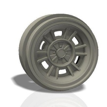 6 spokes rim - print model wheel tire pneumatic spare car vehicle slot hobby diy automotive 3d print model - Mito3D