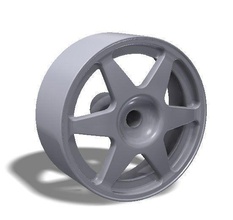 6 spokes rim multicolor - llanta wheel tire spare car rally race racing speed tyre tuning hobby diy automotive creador 3d print model - Mito3D