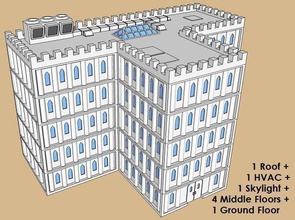 6mm or 8mm modulaire gothique building épique 40k armageddon dirtside terrain bâtiment jeux jouets 3d print model - Mito3D