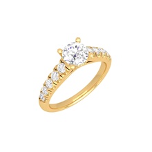 6mm Damen Diamant Engagement Ring 3d drucken Modell stl Heiligenschein Stein 3dm Israel Moissanit Schmuck Licht Gewicht vereinigt Hochzeit 3d print model - Mito3D