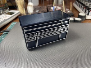 72in roller chest working drawers toolbox 3dprint shoptools scalemodel workingdrawers diarama modelgarage hobby diy automotive 3d print model - Mito3D
