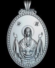 75religion icône pendentif de notre-dame bijoux religion 3d stl modèle la cnc routeur notre dame christ dimensionallyaccurate religieux pendentifs 3d print model - Mito3D