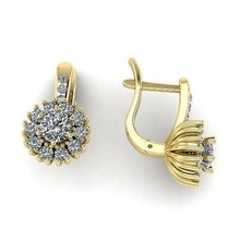764 earrings ring kolco sergi dlya pechati 3dmodel printable sterling fashion silver platinum jewellery engagement jewel jewelry rings missfox dekoracia diamond 3d print model - Mito3D
