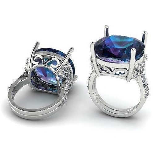 767 ring earrings kolco sergi dlya pechati 3dmodel printable sterling fashion silver platinum jewellery engagement jewel jewelry rings missfox dekoracia diamond 3D print model - Mito3D