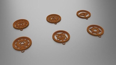 7 chakra pendentifs pendentif bijoux mode asie 3d print model - Mito3D