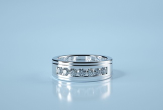 7 circle stone band diamond golden silver jewelry bracelets 3d print model - Mito3D