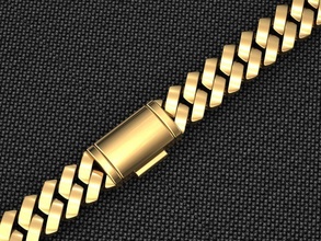 7 mm cubano cuadrado enlace cadena pulsera collar miami Mónaco oro plata joya joyería 3dprint imprimible diamante chocker hip hop 3d print model - Mito3D
