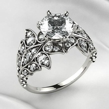 7mm diamant gold ring nashorn juwel 3dprint druckbar drucken brillant rubin saphir citrin platin engagement hochzeit mode blatt baum rhodium schmuck ringe 3d print model - Mito3D