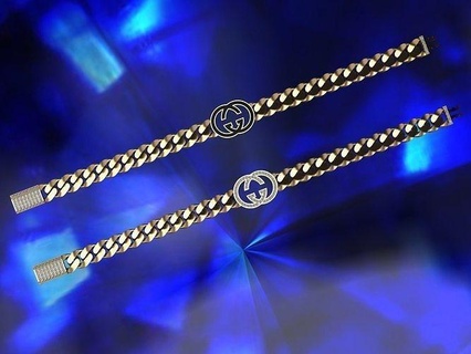 7mm fusion cuban link chain bracelet gucci gold silver jewelry jewel miami printable fushion bracelets 3dprint cubanmodels chainmodels wedding 3d print model - Mito3D