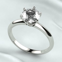 7mm gemstone tiffanys style gold ring rhino jewel gem 3dprint printable print tiffany diamond brilliant ruby sapphire citrine platinum luxury engagement wedding fashion jewelry rings 3d print model - Mito3D