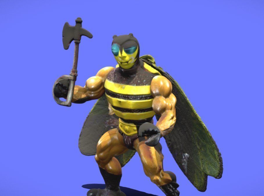 80s motu buzz of figura 3d escanear juguete insector 3dscanning acción maestros universo 3dscan juguetes antiguos juegos 3D print model - Mito3D