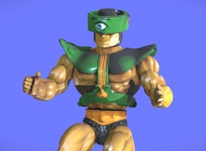80s motu tri-klops figure - 3d scan toy insector 3dscanning actionfigure mastersoftheuniverse 3dscan vintagetoys games toys 3d print model - Mito3D