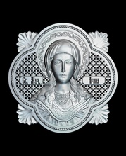 85 religion icon martyr irina jewelry 3d stl model cnc router christ jesus religious pendants 3d print model - Mito3D