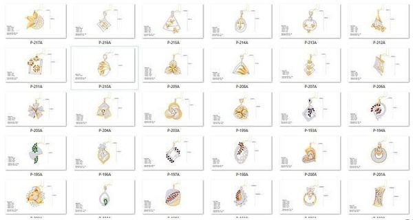 87 Cocktail Anhänger Paket Hochzeit Juwel Schmuck druckbar Diamant Gold Halskette einstellen Italienisch Ring 3d print model - Mito3D