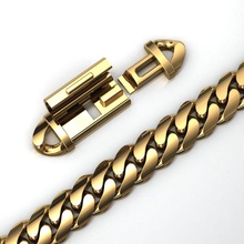 8 mm miami cubano collegamento pong impostato braccialetto collana baguette bacchette catena monaco linkchain oro argento gioiello gioielleria 3dprint stampabile diamante 3d print model - Mito3D
