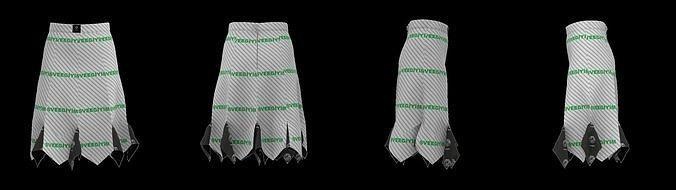 8 pedazos m falda modelo sveegiyim moda ropa 3d print model - Mito3D
