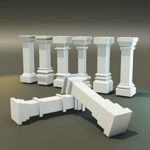 8 pilier jigon pack 25mm piliers proxxon thermocut fil chaud guider dnd maison architecture colonne temple loisir DIY main outils 3d print model - Mito3D
