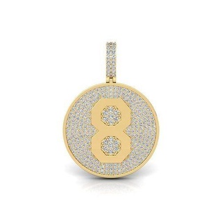 8 rond pendentif 3d modèle rendre bijou mariage engagement bijoux bague argent or engagem sterling blanc diamant Collier mode beauté goujat anneaux pendentifs 3d print model - Mito3D