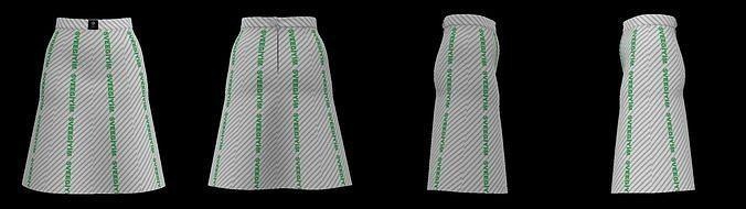 8 pedazos falda modelo sveegiyim moda ropa Moda 3d print model - Mito3D