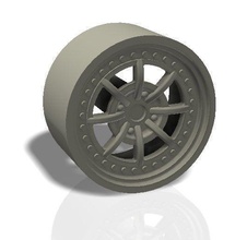 8 spokes rim - print model tire car tuning wheel racing rally speed tyre pirelli vehicle sport auto fast slot hobby diy automotive 3d print model - Mito3D