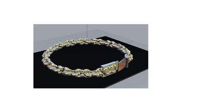 8line bracelet chain rings special men art 3d print model - Mito3D