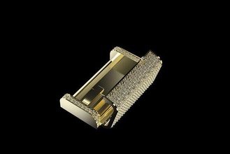 8mm to 9mm diamonds cuban link lock system chains locks stones cad model 3dprint jewelry brooches 3d print model - Mito3D