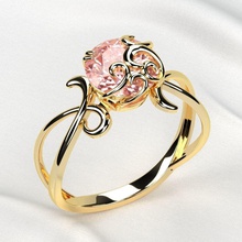 8mm rosa saphir kombiniert gold ring juwel 3dprint nashorn citrin topas smaragd rubin diamant brillant hochzeit engagement mode drucken ehe luxus schmuck ringe 3d print model - Mito3D