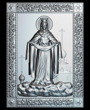 93 simgesi ana tanrıça şefaat theotokos takı din simge 3d stl model cnc yönlendirici anne Tanrı Mesih basrelief İsa dini kolye 3d print model - Mito3D