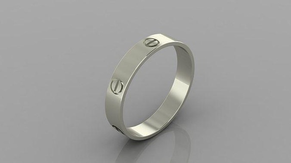 96 vis bague 3d impression modèle bijoux anneaux or argent engagement mariage mode blanc brillant engagem diamant solitaire 3d print model - Mito3D