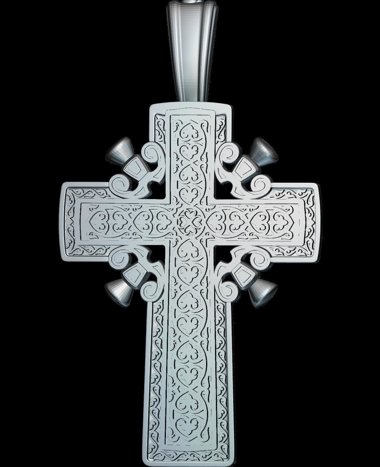 97 religión pectoral cruzar icono 3d stl modelo cnc enrutador joyería joya colgantes 3D print model - Mito3D