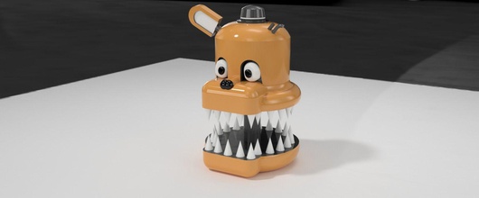 9 pollici giocattolo testa di un orso figurina denti display stampabile art sculture 3d print model - Mito3D