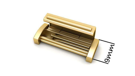 9 mm sade altın kilit Kutu takı bilezik sutyen mücevher Braslatelock gümüş yazdırılabilir bracelete mücevherler elmaslar tokalar toka Zincir bilezikler fliplock Dikdörtgen 3d print model - Mito3D