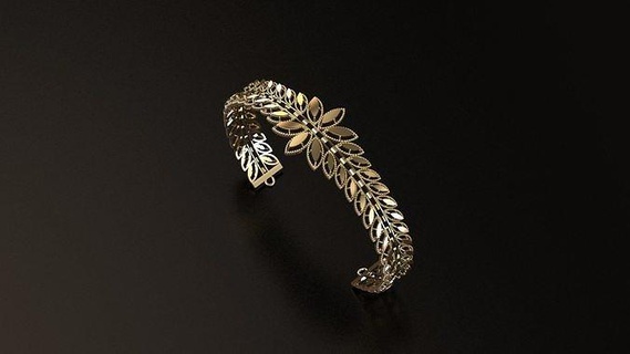 9 pcs bracelet bangle jewelry gold fusion bracelets 3d print model - Mito3D