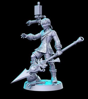 9s nier automata 32mm pre-supported final fantasy 3d print miniature miniatures figurines dnd dungeon dragons heroquest futuristic sculpture printable cloud remake character games toys board 3d print model - Mito3D