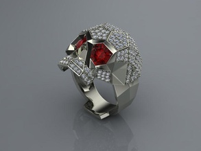 a-0009 gioielli diamante anello bande 3dprint cad disco di platino fidanzamento solitaire la pietra antiquariato anelli 3d print model - Mito3D