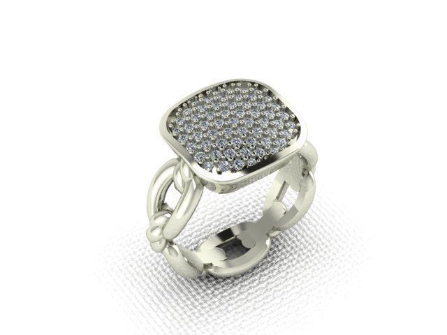100 prata anel diamantes joalheria ouro jóia jóias diamante casamento noivado gema esterlina moda brilhante beleza solitário argolas 3D print model - Mito3D