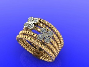102 gold diamant ring schmuck leuchtenden luxus dekoration sterling mode druckbar silber juwel engagement schönheit ringe frau frauenring drucken 3d print model - Mito3D